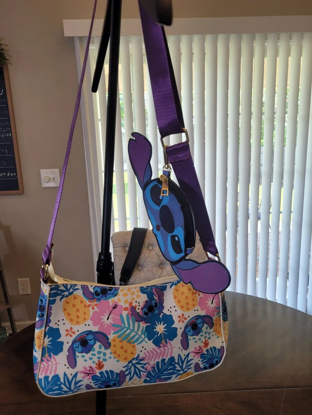 Disney Stitch Tropical Kids Crossbody Bagdisney with change purse.